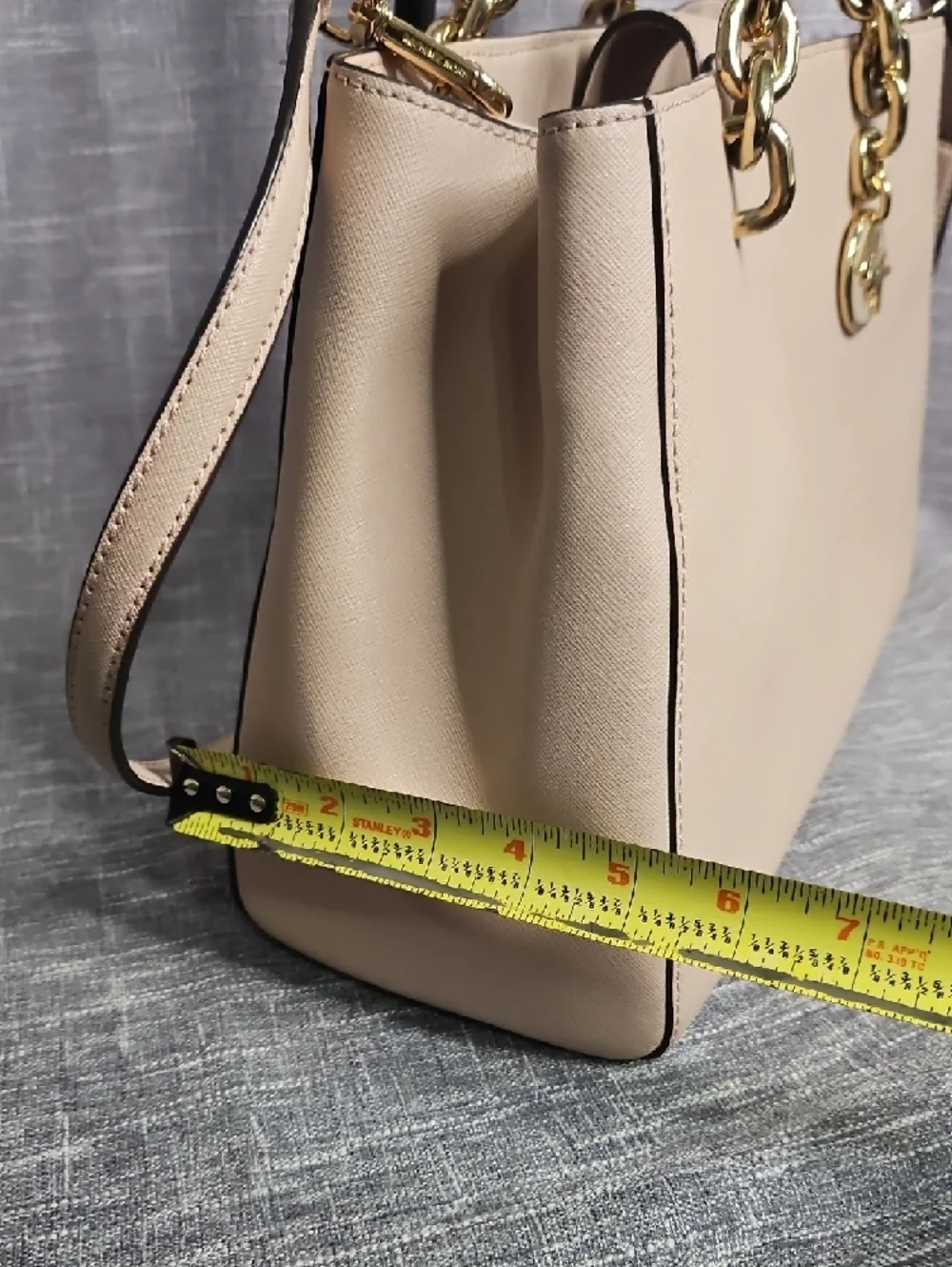Michael Kors Blush Pink Saffiano Satchel with Gold Hardware
